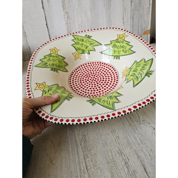 M bagwell simply Xmas tree centerpiece bowl serving large decor - Picture 4 of 7